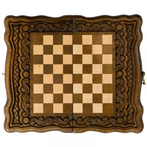 Шахматы + нарды резные "Бриз" 30